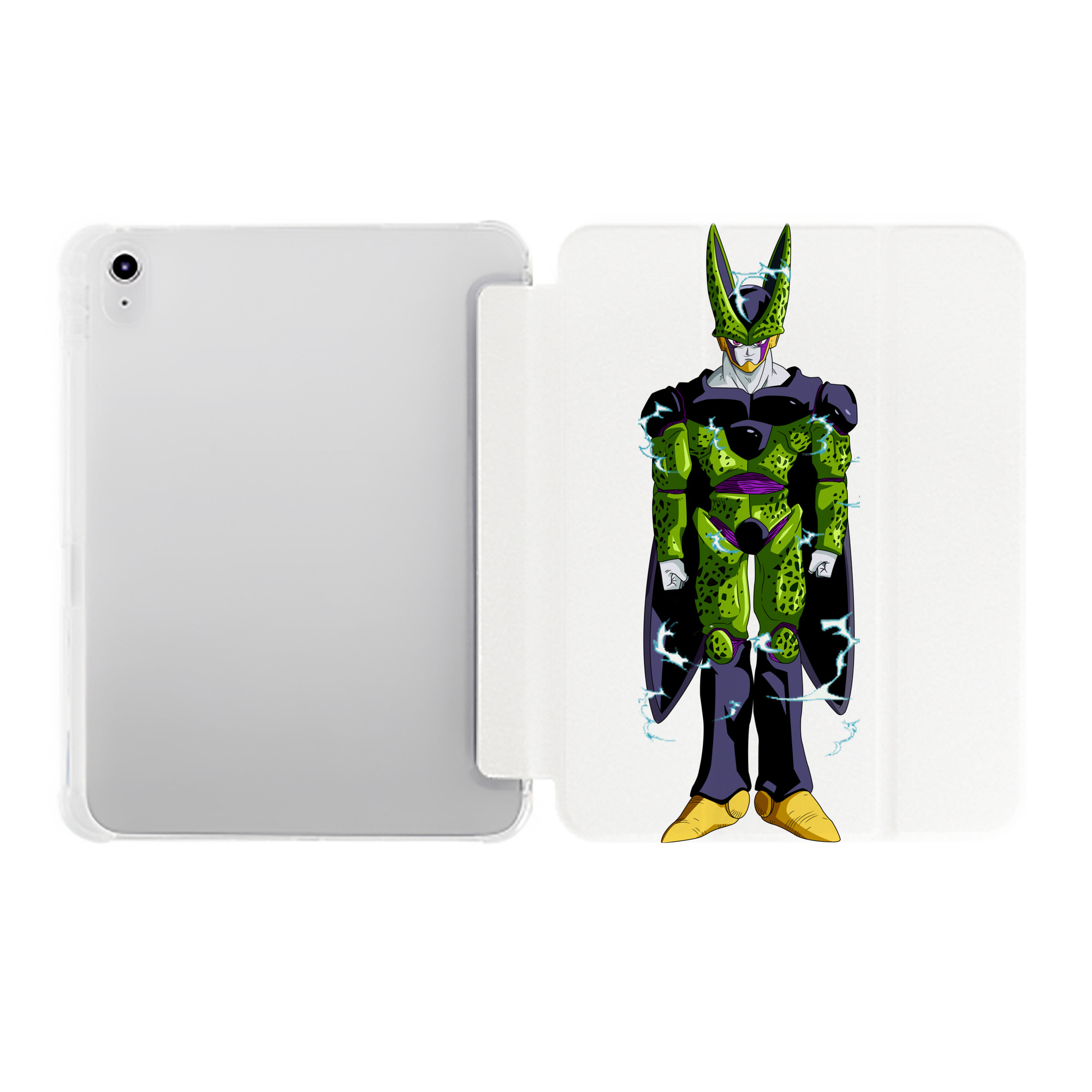（画像用） ドラゴンボール セル DRAGON BALL Cell IPad ケース ペン収納付き 三つ折りスタンド PUレザー×シリコン 対応機種9.5/10.5/10.9インチ